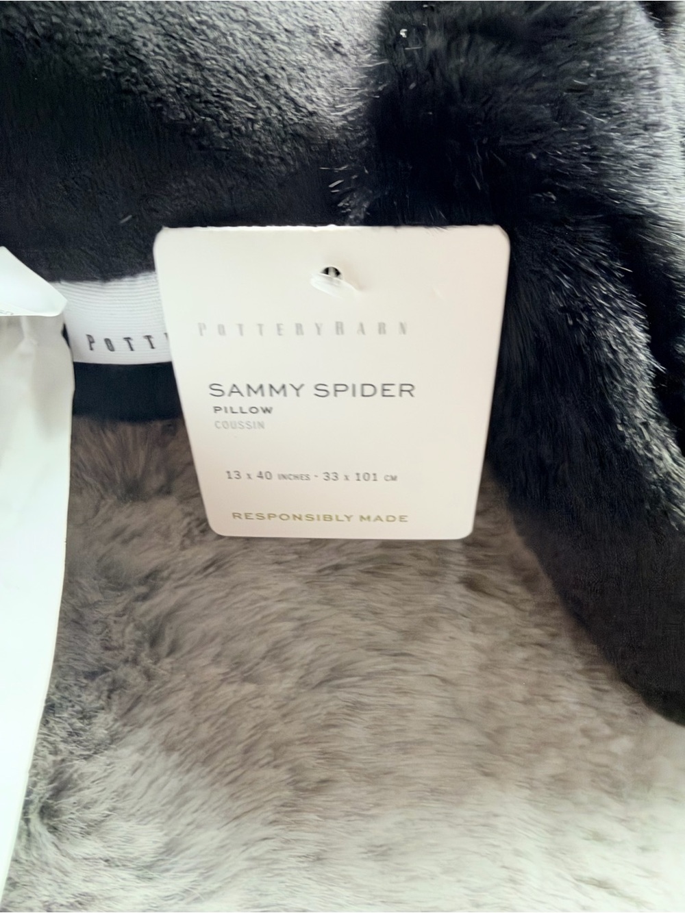 Pottery Barn Sammy Spider Plush Holiday Pillow NWT - Picture 4 of 5